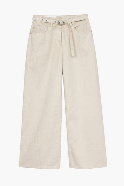 Wide Leg Belted Jeans White Mid Rise Jeans Phillip Lim 31