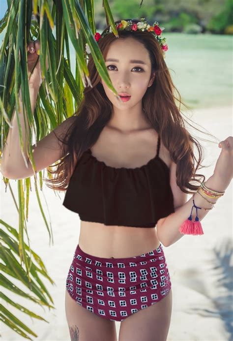 Plus Size Swimwear Women High Waist Bikini Set Push Up Padded Bra Swimsuit Bathing Suit