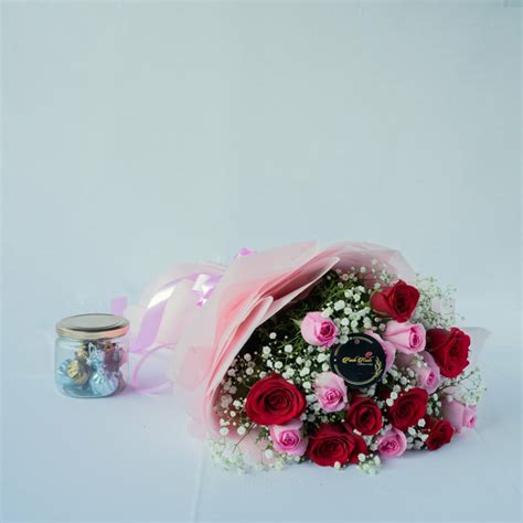 Combo - Roses Bouquet And Chocolate - Gifts with Flowers