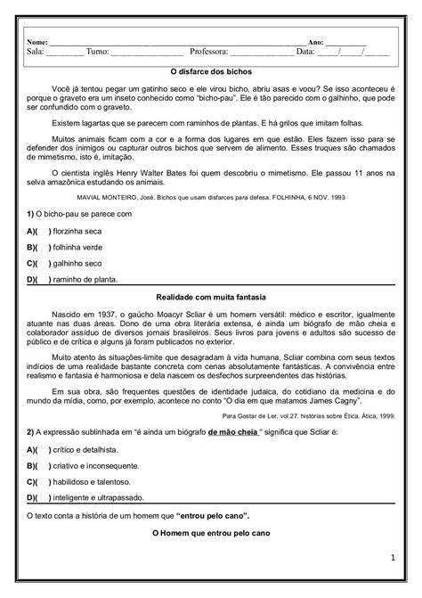 Simulado Saresp 5 Ano Para Imprimir - Simulado Saresp 5 Ano Para Imprimir - FDPLEARN