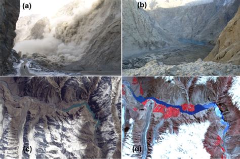figurea  landslide  hunza river  jan btemporary lake