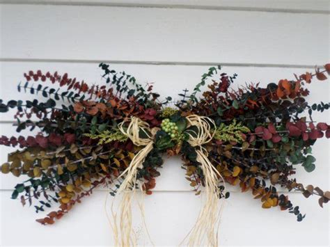 Earthy Eucalyptus Swag Dried Floral Swag A Decorative Rustic Wreath