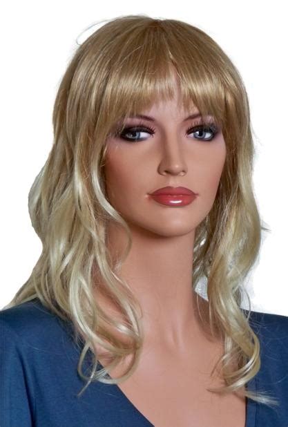 Blonde Damen Perücke Länge 55 cm BL015 Perücken für Frauen
