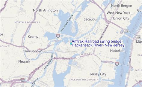 Amtrak Railroad swing bridge, Hackensack River, New Jersey Tide Station ...