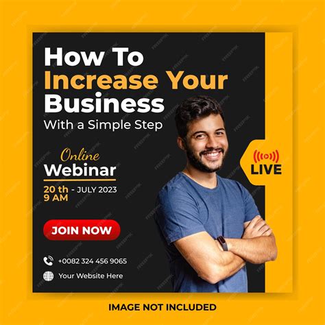 Premium Vector | Social media marketing webinar digital marketing live