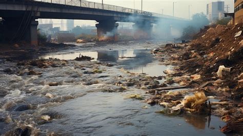 Premium Photo Industrial Waste And Air Pollution With Black Smoke
