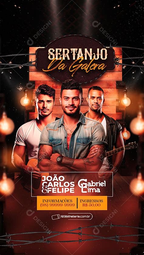 Story Flyer Sertanejo Da Galera João Carlos Felipe Gabriel Lima