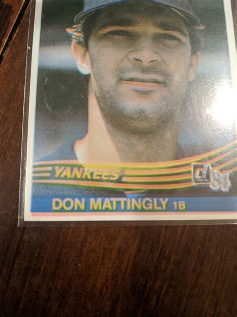 1984 Don Mattingly Donruss Rookie Card ERROR EBay