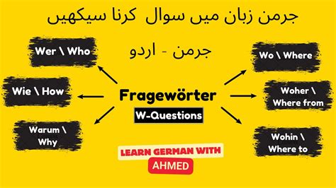 W Questions In German W Fragen German Grammar Deutschkurs A W