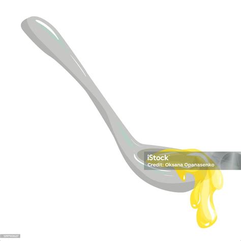 dipper madu kayu sendok madu  digambar tangan  gaya kartun