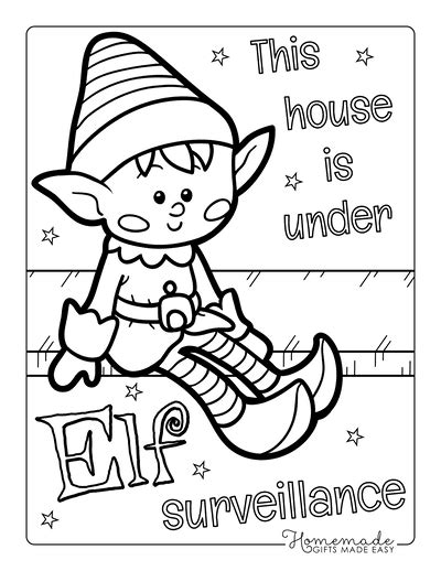 Free Printable Elf Coloring Pages for Kids