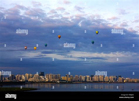 China Hainan Province Sanya City Hot Air Balloons Stock Photo Alamy