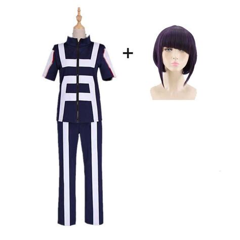 Boku No Hero / My Hero Academia Jiro Kyoka Training/Gym Suit Cosplay Costumes With Wigs Unisex ...