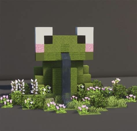 Frog Fountain Minecraft Crafts Minecraft Designs Minecraft