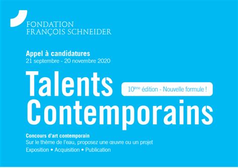 Talents contemporains 10e édition Appel à candidatures Profession