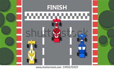 Race Track Car Top View Vector Stock Vector (Royalty Free) 1490270429 | Shutterstock