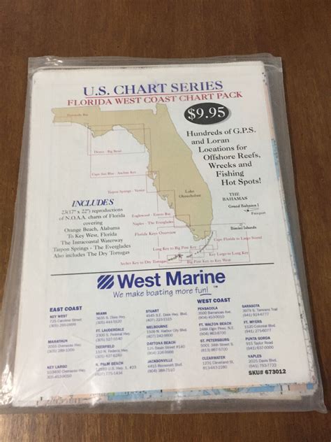 Older West Marine Paper Boating Charts Florida West Coast Chart Packのebay公認海外通販｜セカイモン