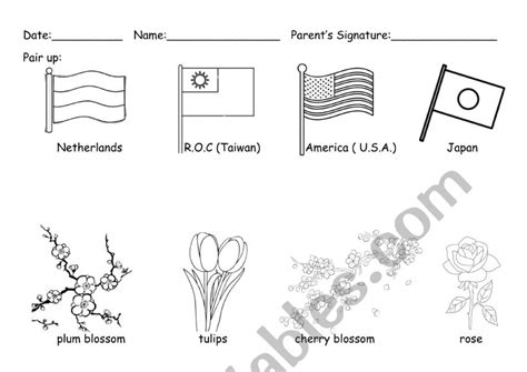 National Flag Esl Worksheet By Yanyuan79123