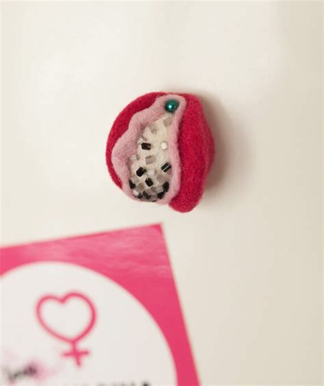 Vagina Brooch Vagina Pin Vulva Magnet Yoni Needle Felted Etsy