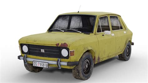 Yugo Zastava Old Rusty Car Low Poly 3d Asset Cgtrader