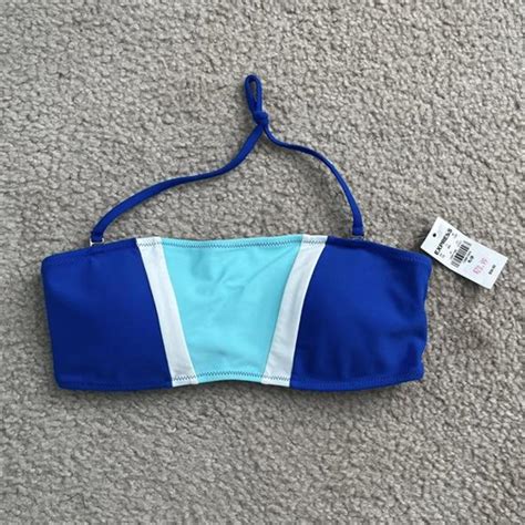 Express Women S Blue Bikini And Tankini Tops Depop