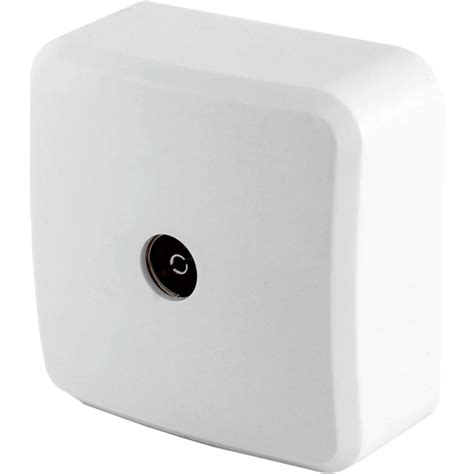 ТВ-розетка оконечная накладная Lexman First шлейф,цвет белый - купить ...