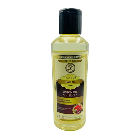 Hair Oil ONION OIL & HIBISCUS, Khadi India (Масло для волос ЛУКОВОЕ ...