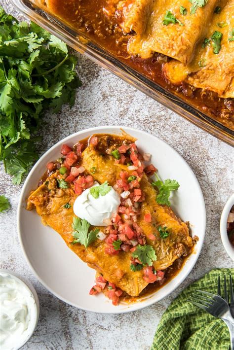 The Best Ground Beef Enchiladas | YellowBlissRoad.com