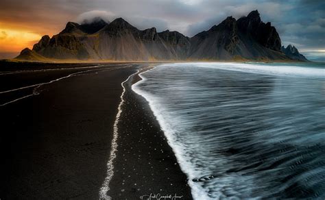 Vestrahorn Mountain Black Sand Beach Iceland Ultra Europe Iceland