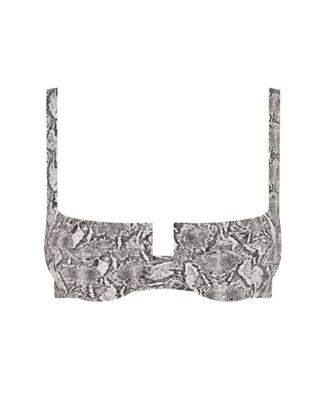 Snake Print Underwire Bikini Top Ark Swimwear