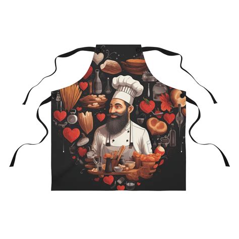 Chef Valentine Apron Love Apron Heart Valentines Apron Womens