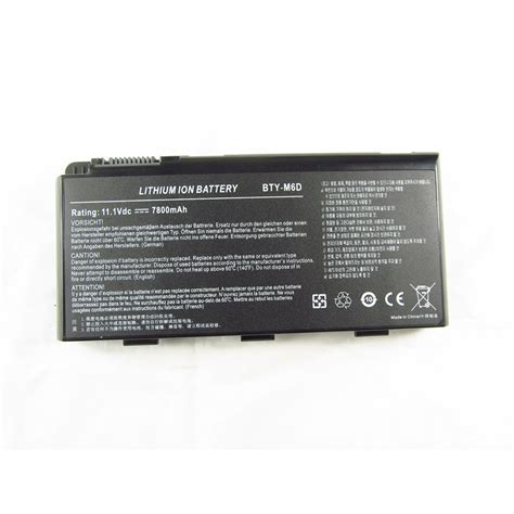 Original Bty M D Battery For Msi Gt Gt Techstar Computers