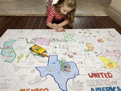 USA Map Coloring Sheet | Coloring sheets, Usa map, School parties