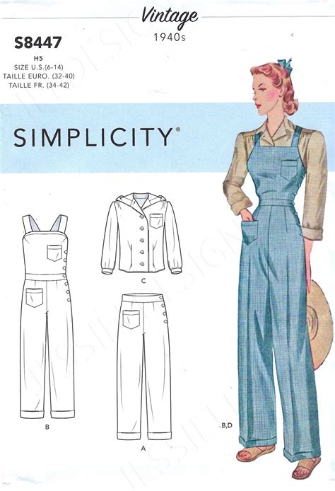 Uncut Simplicity Sewing Pattern 8447 Sewing Pattern Misses Pants