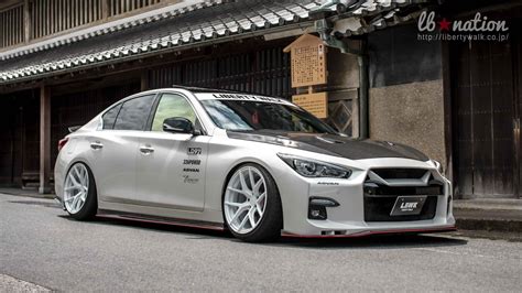 LB★Nation Infiniti Q50 Front Bumper with Diffuser | Liberty Walk