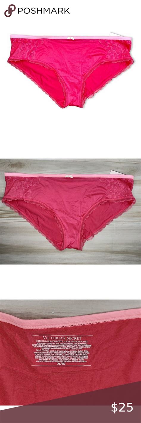 Victoria S Secret Hiphugger Hipster Panty XL Hot Pink Lace Pink Lace Hot Pink Panties