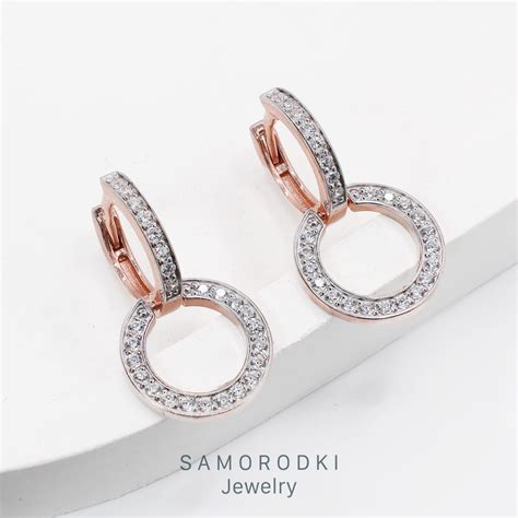 SamoroDki Jewelry Серьги ювелирные Серебро родированное 925 пробы ...