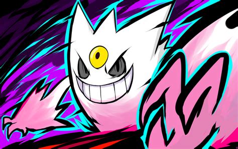 Illustration Anime Cartoon Pok Mon Gengar Ishmam Shiny Mega