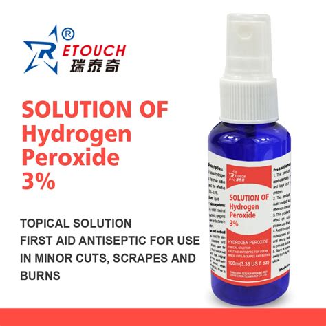 3 Hydrogen Peroxide Solution For Skin Disinfection H2o2 Topical Solution Colorless Liquid