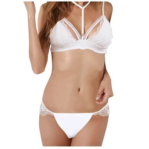 Femmes Sexy Lingerie Dentelle Slings Soutien Gorge Mémoires Sexy Sous Vêtements Ensemble