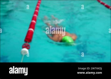 Swimming Pool Training Athletes Practice Swimming Technique Out Of