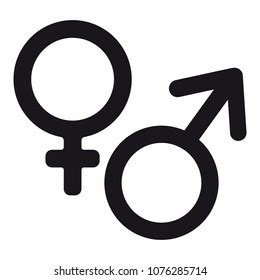 Male Female Sex Icon Vector Illustration Stock Vector Royalty Free 1076285714 Shutterstock