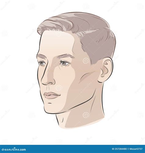 How To Draw A Male Face Side View