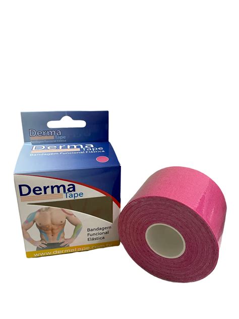 Bandagem Kinesio Dermatape Rosa 5cmx5mt