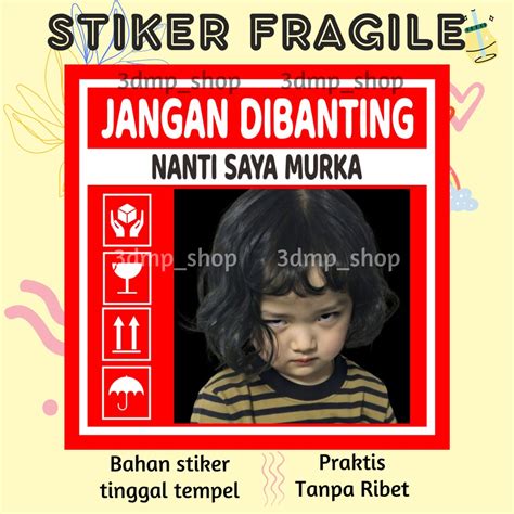 Jual STIKER FRAGILE KPOP LUCU MEME KOREA, STIKER JANGAN DIBANTING ...