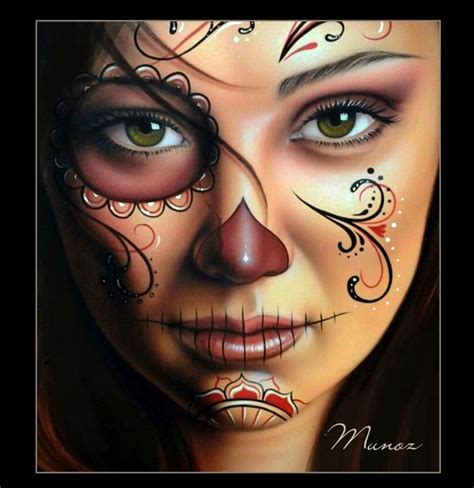 Épinglé par Sharon Davey sur Sugar Skulls Maquillage de tête de mort