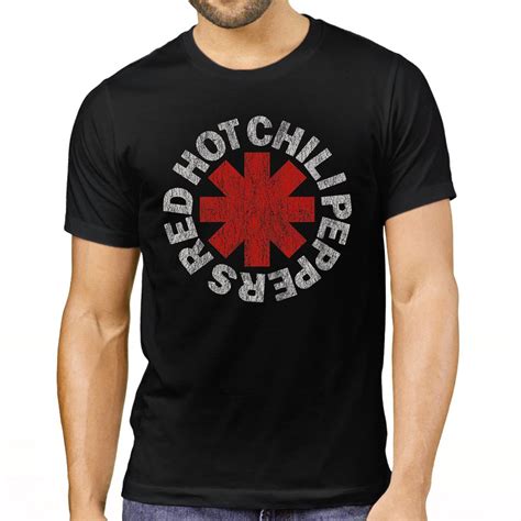 Camiseta Red Hot Chili Peppers Bandas Rock Preta Algod O Moda