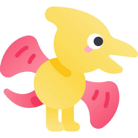 Pterodactyl Kawaii Star Gradient Icon