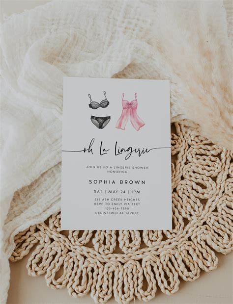 Lingerie Shower Invitation Invitation Lingerie Party Bachelorette