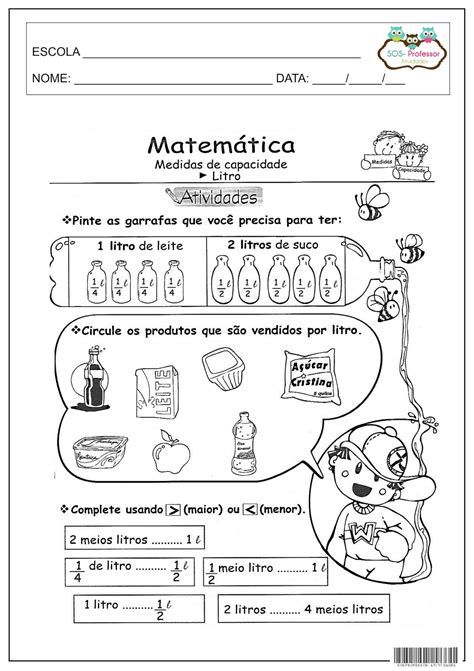 Atividades Medidas De Comprimento Massa E Capacidade 4 Ano